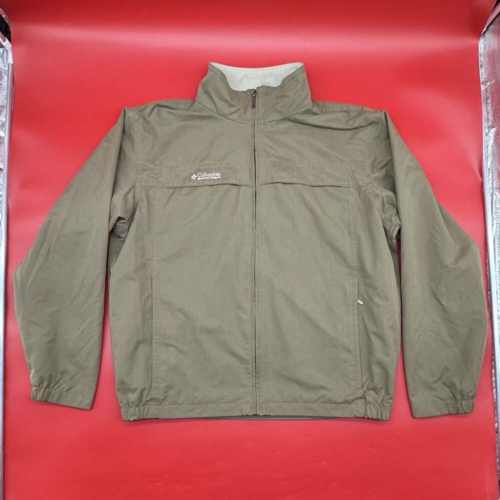 Columbia Northway Size Large Brown Wind Water Resistant Vented Full Zip Jacket